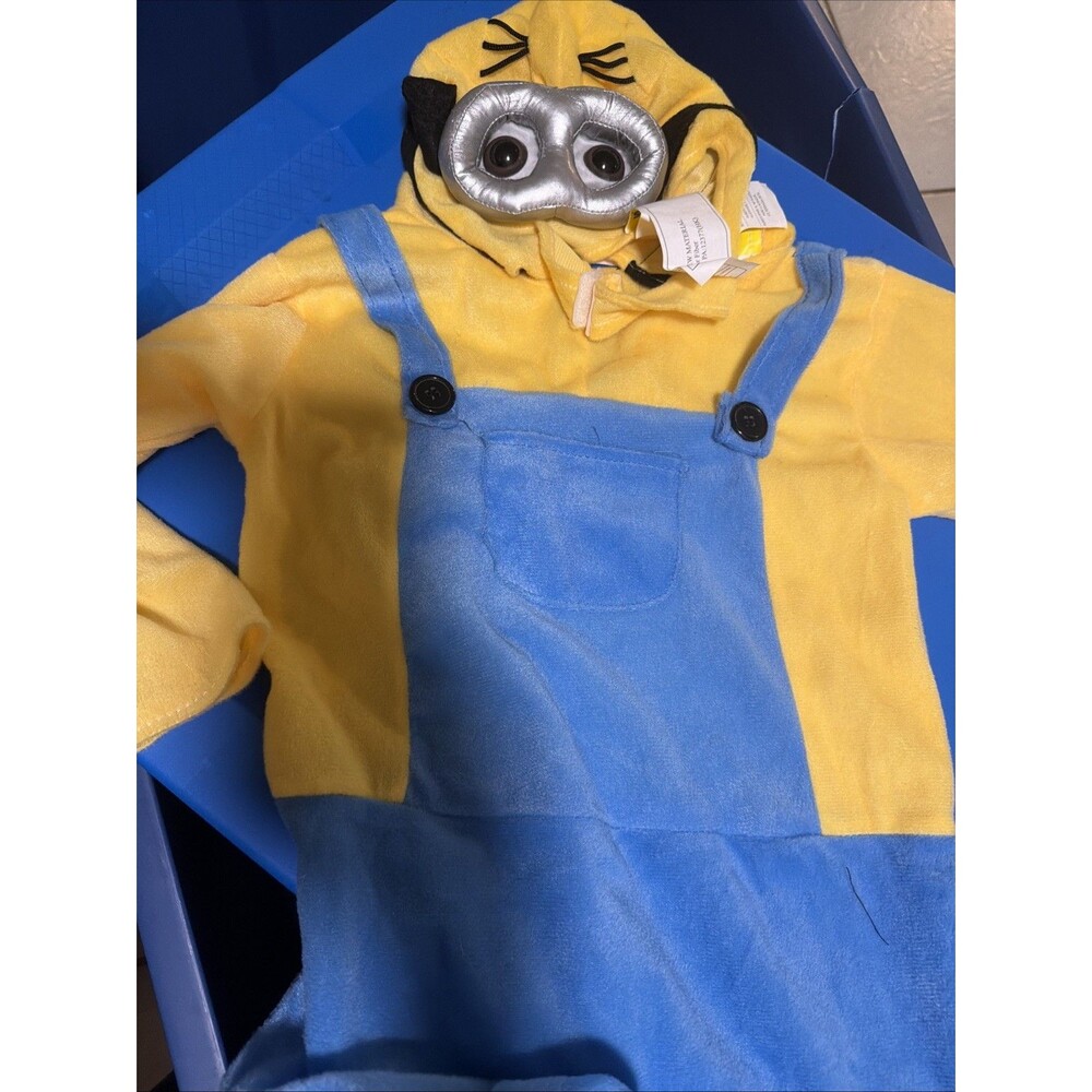 Despicable ME Boys Toddler MINION BOB Halloween Costume Outfit Hat 3T 4T